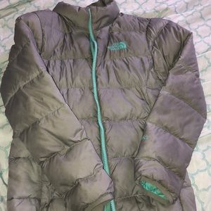 Girls puffer north face